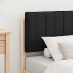 vidaXL Cadre de lit avec tête de lit rembourrée Noir 80 x 200 cm