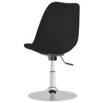 vidaXL Chaises pivotantes à manger lot de 4 Noir Tissu