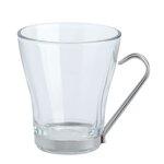 Tasse à thé monture inox 25 cl - lot de 3 - transparent