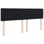 VidaXL Cadre de lit ottoman avec matelas noir 180x200 cm velours