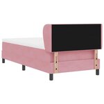 Lit Box Spring vidaXL avec Matelas Rose 80x200 cm en Velours