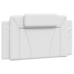 vidaXL Coussin de tête de lit Viana blanc 100 cm similicuir