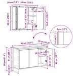 vidaXL Ensemble de mobilier de salle de bain avec tiroir Bois ancien