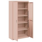 vidaXL Armoire de rangement 2 Pièces Rose 90 x 40 x 180 cm Acier