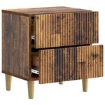 vidaXL Cabinet de chevet avec tiroir Bois ancien 43 x 34 5 x 48 cm
