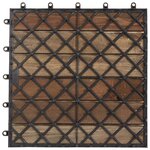 vidaXL Carreaux de terrasse 10Pièces Délavage gris 30x30 cm Acacia solide