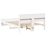vidaXL Cadre de lit Blanc 160 x 200 cm Bois massif en pin