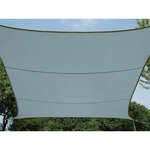 Perel Voile d'ombrage  hydrofuge  4 x 3 m  160 g/m²  polyester  rectangulaire  gris clair