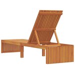 vidaXL Transat 1-personne Marron 200 x 55 x 94cm Bois d'acacia massif