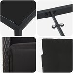 Ensemble de salle à manger de jardin de 7 pièces vidaXL avec coussins poly rattan noir