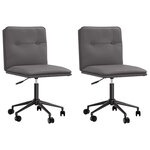 vidaXL Chaises à manger lot de 2 gris similicuir