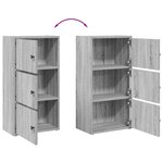 vidaXL Bibliothèque sonoma gris 40x24x77 cm bois d'ingénierie