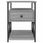 vidaXL Table de chevet sonoma gris 40x42x55 cm bois d'ingénierie