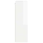 vidaXL Meuble TV mural Montage mural Blanc brillant 59 5 x 31 x 100 cm