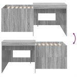 vidaXL Lit haut pour enfants avec bureau Sonoma gris Bois d'ingénierie