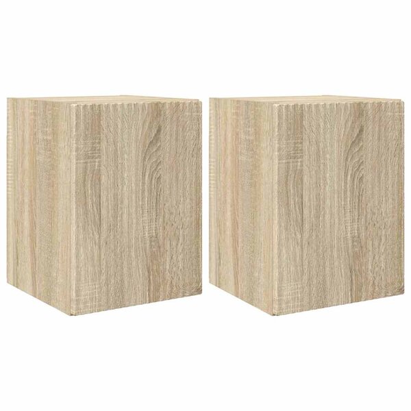 vidaXL Meuble TV mural 2 Pièces Sonoma 30 x 31 x 40 cm Bois d'ingénierie