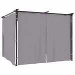vidaXL Tonnelle avec rideaux 3x3 m Anthracite Acier
