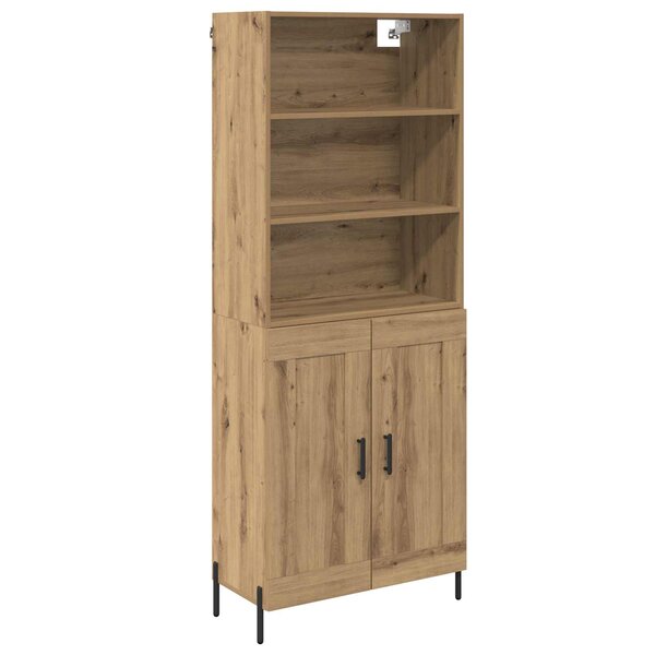 vidaXL Haut Armoire Chêne artisanal 69 5 x 32 5 x 180 cm