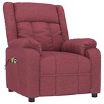vidaXL Fauteuil de massage Rouge bordeaux Tissu