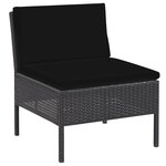 Salon de jardin meuble d'extérieur ensemble de mobilier 6 pièces avec coussins résine tressée noir 02_0016918