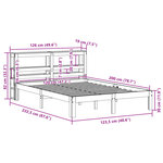 vidaXL Cadre de lit avec tête de lit sans matelas blanc 120x200 cm