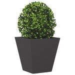 vidaXL Jardinières 2 Pièces noir 30x30x30 cm acier