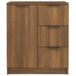 vidaXL Buffets 2 Pièces chêne marron 60x30x70 cm Bois d'ingénierie