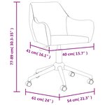 vidaXL Chaises à manger pivotantes lot de 2 violet tissu