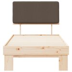 vidaXL Cadre de lit avec tête de lit rembourrée Taupe 80 x 200 cm