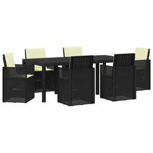 vidaXL Ensemble de salle à manger pour jardin 7 pc Anthracite et crème