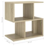 vidaXL Tables de chevet 2 Pièces Chêne sonoma 50x30x51 5 cm Aggloméré