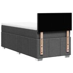 vidaXL Sommier à lattes de lit avec matelas Gris foncé 80x200 cm Tissu