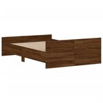 vidaXL Cadre de lit tête de lit et pied de lit chêne marron 120x190 cm