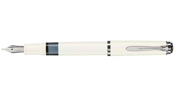 Stylo plume M 205, largeur de la plume: F, blanc PELIKAN