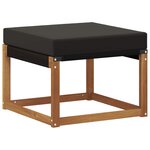 vidaXL Pouf d'Extérieur Bois d'acacia massif et tissu Textilène