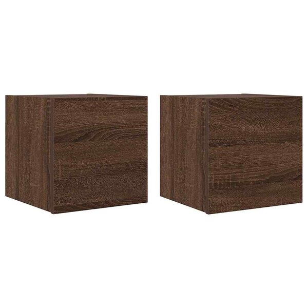 vidaXL Meubles TV muraux 2 Pièces Chêne marron 30 5x30x30 cm