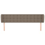 vidaXL Tête de lit avec oreilles Taupe 163x23x78/88 cm Tissu