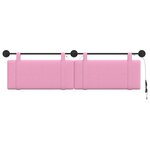 vidaXL Tête de lit suspendue Avec lumière LED Rose Tissu