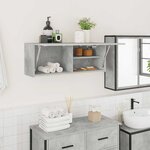 vidaXL Armoire murale de bain gris béton 80x25x30 cm bois d'ingénierie