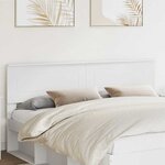 vidaXL Tête de lit avec tête de lit Blanc 180 cm Bois d'ingénierie