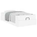 vidaXL Cadre de lit avec matelas avec matelas 2 Pièces Blanc PVC