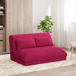 vidaXL Fauteuil de sol ajustable Bordeaux Velours