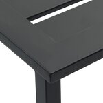 vidaXL Ensemble de bar de jardin 11 Pièces noir acier enduit de poudre