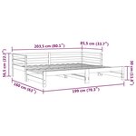 vidaXL Lit coulissant sans matelas blanc 80x200 cm