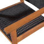 vidaXL Mobilier à dîner de jardin 7 Pièces Résine tressée Noir et marron