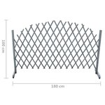 vidaXL Clôture en treillis bois de sapin massif 1 8x1 m gris