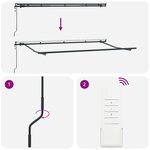 vidaXL Auvent Rétractable Blanc et anthracite