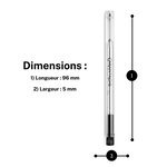 Recharge Mine Stylo Bille 'Goliath' Pointe Moyenne Noir CARAN D'ACHE