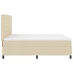 vidaXL Lit à ressorts avec matelas crème super king en tissu