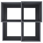 Jardinière vidaXL 80x80x60 cm en acier anthracite